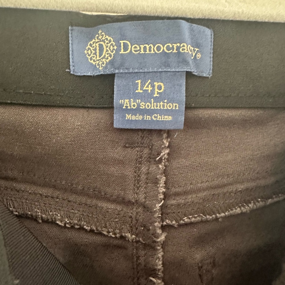 Democracy 14P Ab'solution Black Pants with Decorative Back Pockets
